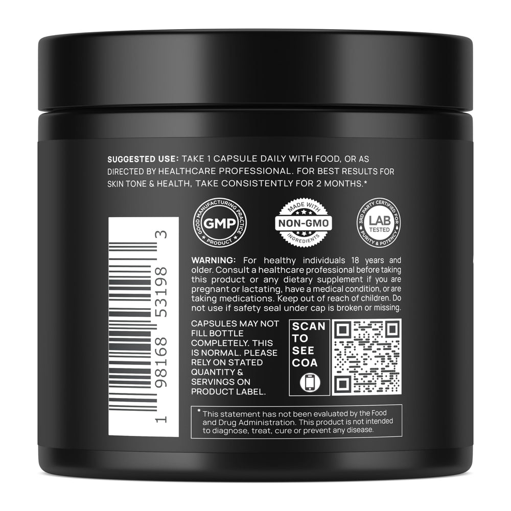Non-GMO ingredients and third-party tested seal