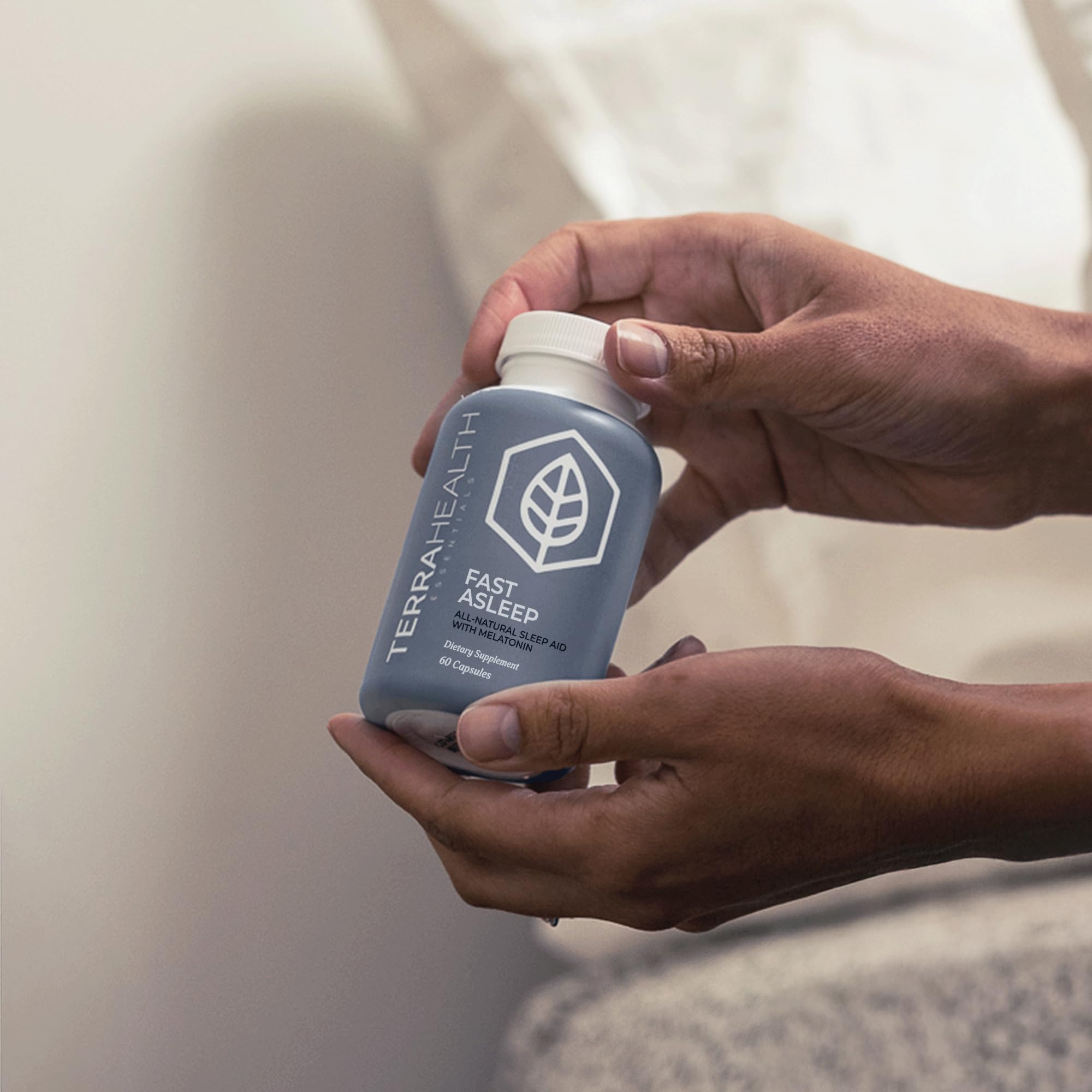 All-natural sleep aid packaging and ingredient layout