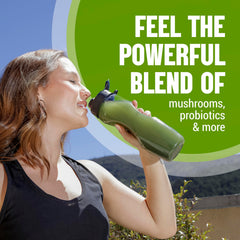 Visual emphasis on prebiotic fibers and probiotic strains