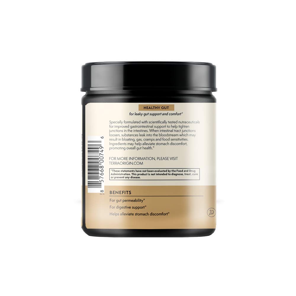 Ingredient highlights: L-Glutamine, Zinc, Glucosamine on label