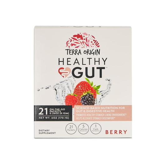 Terra Origin Healthy Gut Stick Packs Berry box