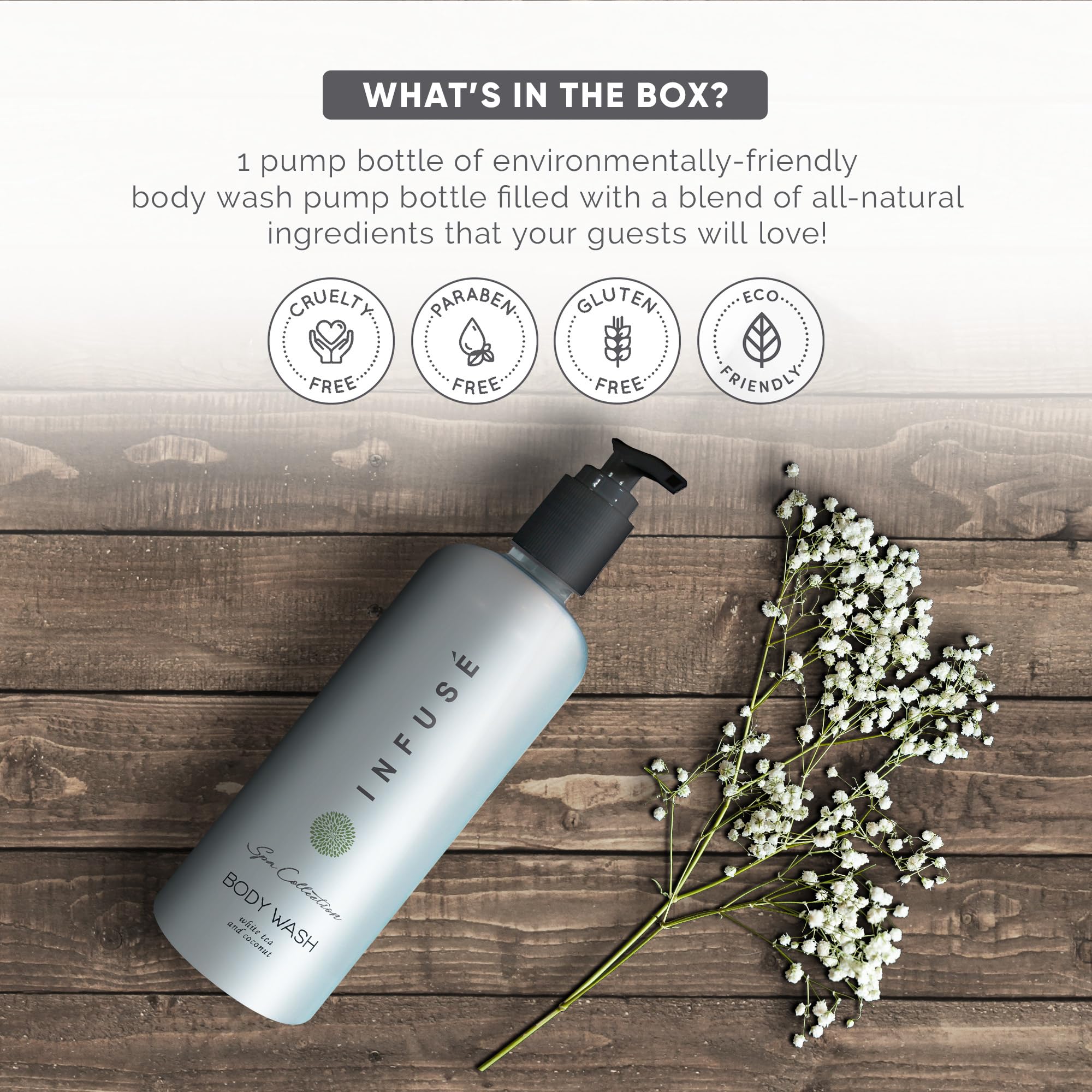 Terra Pure Infuse White Tea and Coconut Bottle side showing compact design