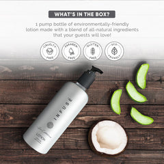 Terra Pure Infuse White Tea and Coconut bulk bottle in closet demonstrates space-efficient storage