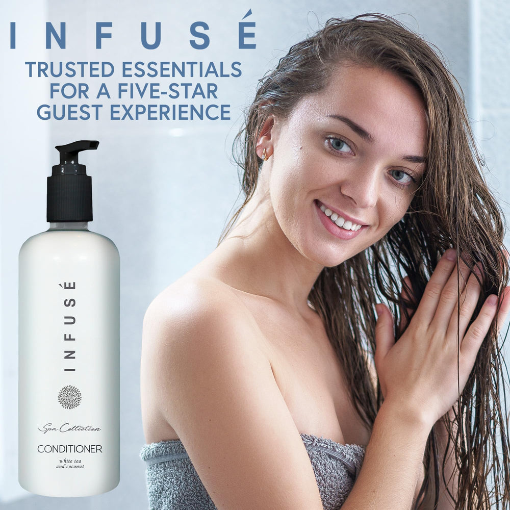 Label clearly shows Infuse White Tea and Coconut scent.