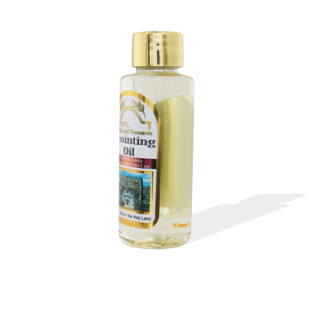 TerraSantaStore Altar-use scene with oil bottle ready for prayer and reflection.