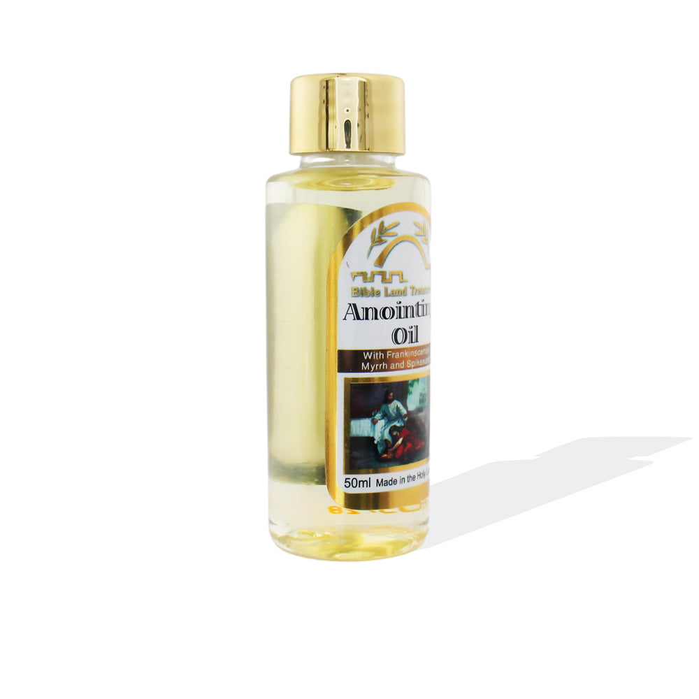 TerraSantaStore Olive oil base bottle shown for sacred devotion moments.