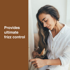 TERRAFIQUE Keratin Serum during styling provides heat protection for safe straightening.