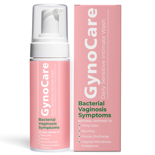 Terramed Just Think Comfort feminine wash bottle closeup for BV relief and gentle cleansing