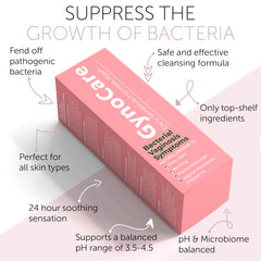 Terramed Just Think Comfort feminine wash label ingredients highlighting probiotics and boric acid