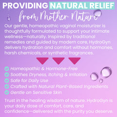 Terramed Hydro GYN long-lasting hydration visual communicates up to three days.