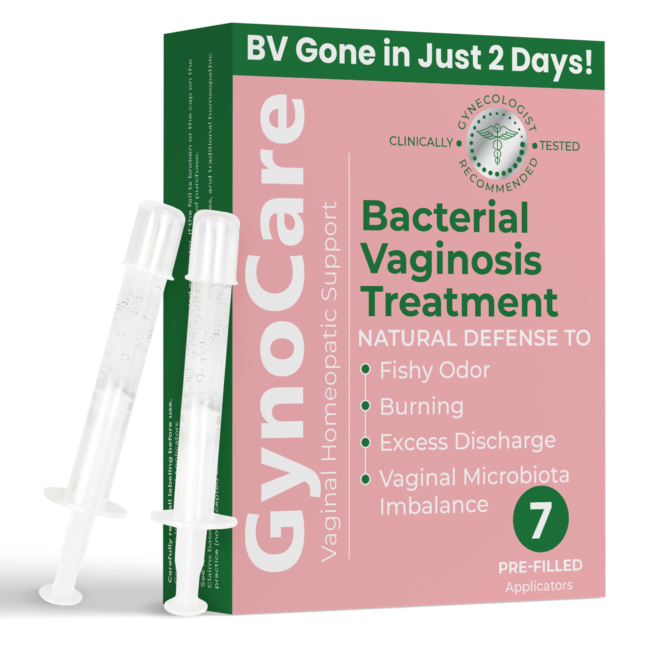 Terramed Just Think Comfort BV treatment applicators for targeted vaginal care and relief.