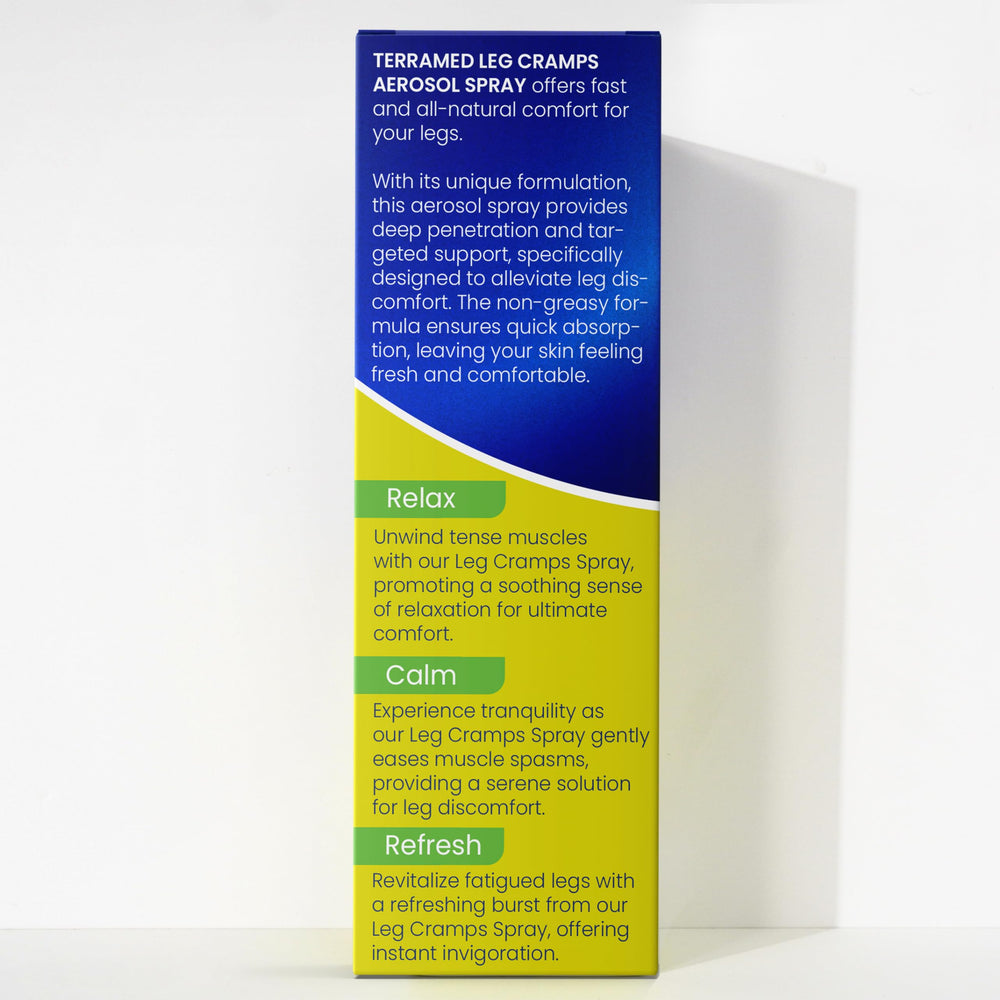 Terramed Just Think Comfort foot and calf relief for leg cramps.