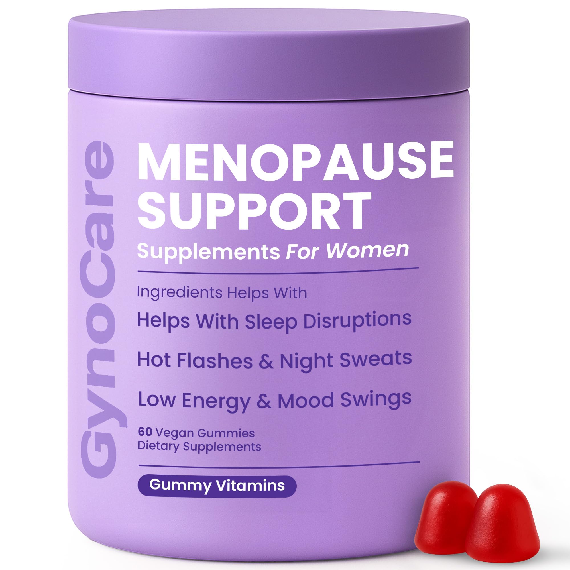 Terramed Just Think Comfort hot flashes gummies on bottle suggesting hormone-free relief