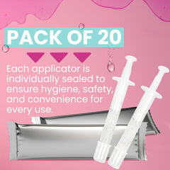 Terramed Just Think Comfort Hydro GYN packaging on shelf emphasizes long-lasting moisture potential.