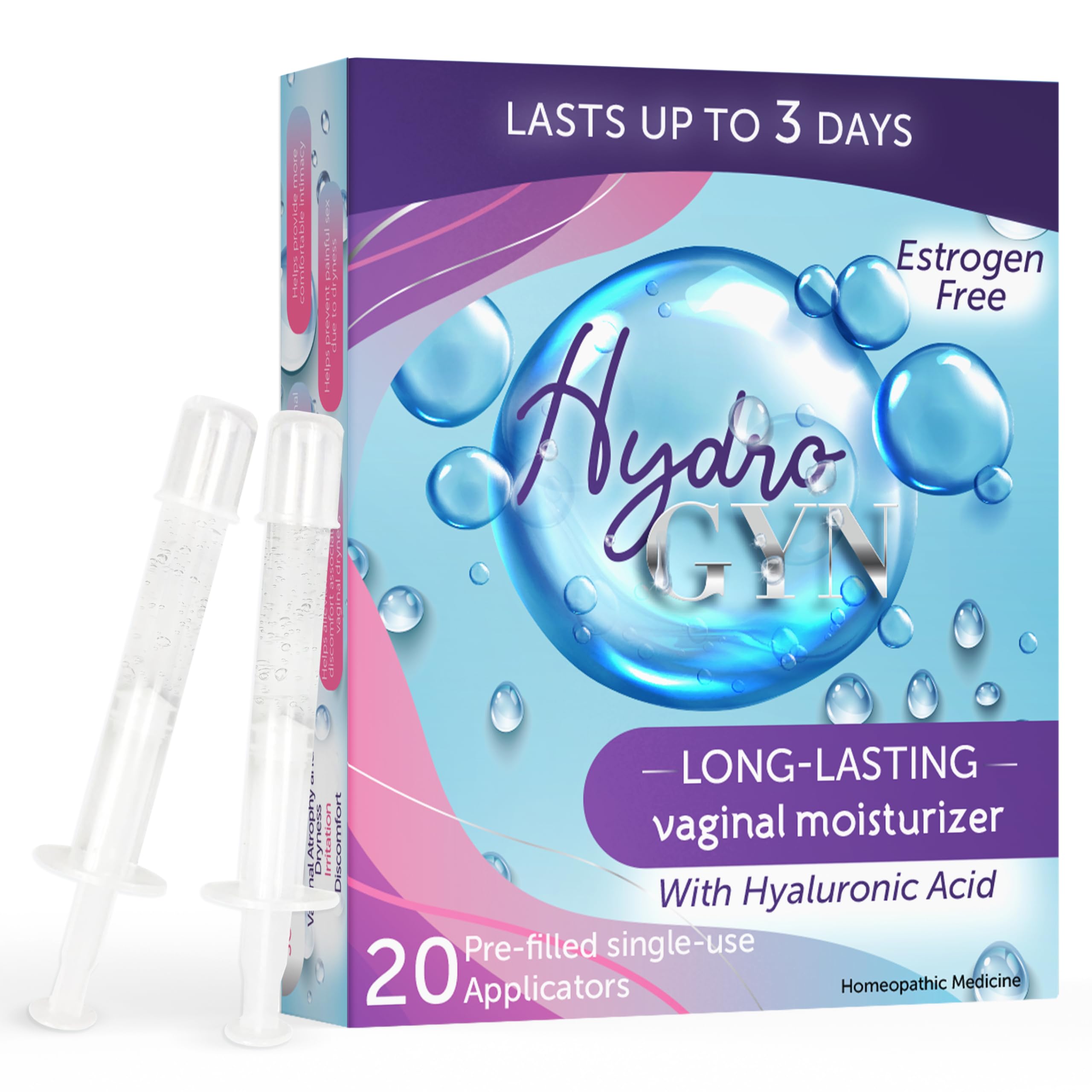 Terramed Just Think Comfort Hydro GYN vaginal moisturizer bottle closeup for instant hydration.