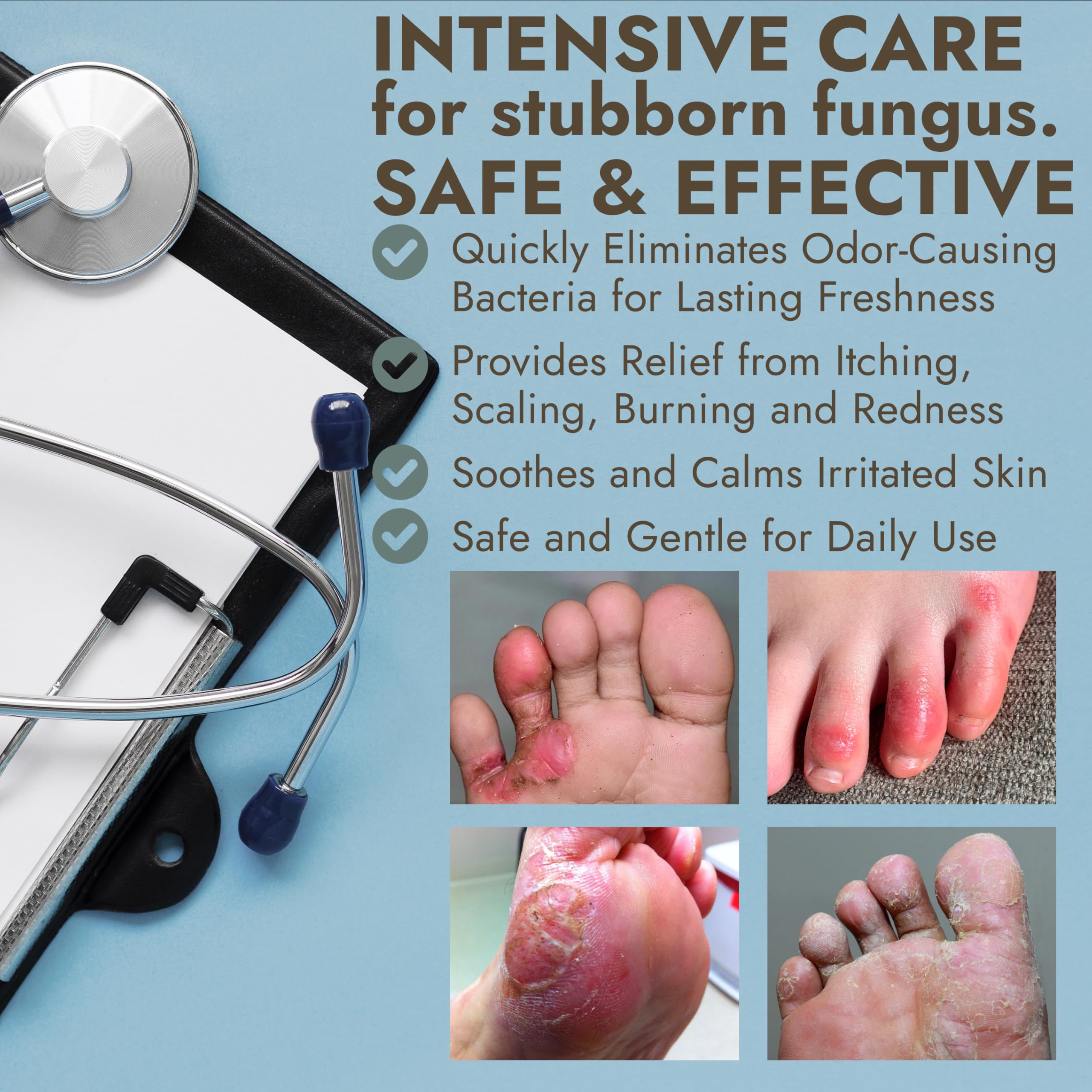 Terramed Just Think Comfort soothing foot spray calms itching and burning on feet.