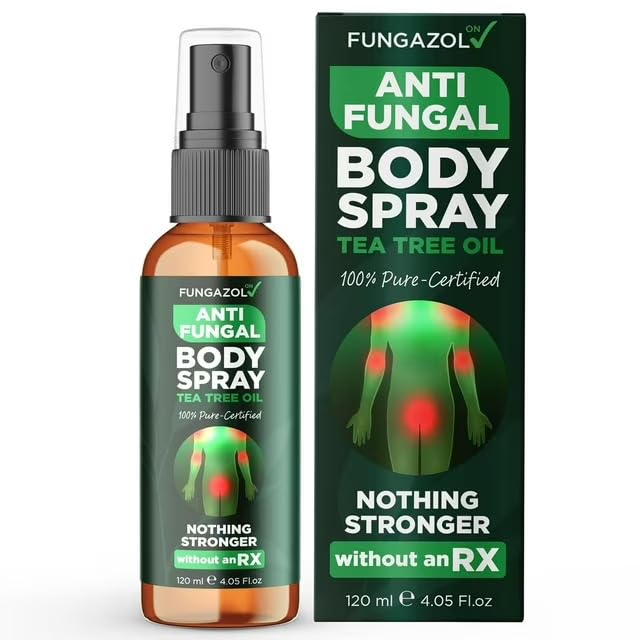 Terramed Just Think Comfort Tea Tree Body Spray bottle front view for antifungal protection