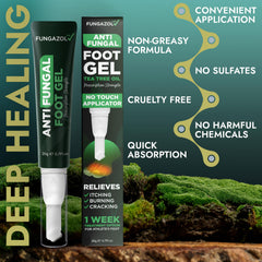 Terramed Just Think Comfort tea tree gel close-up, moisturizing for soothing skin