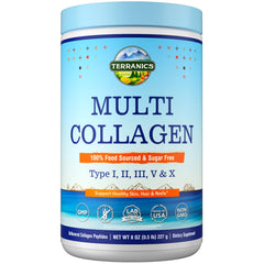 Terranics Multi Collagen Peptides Powder bottle 8oz front view