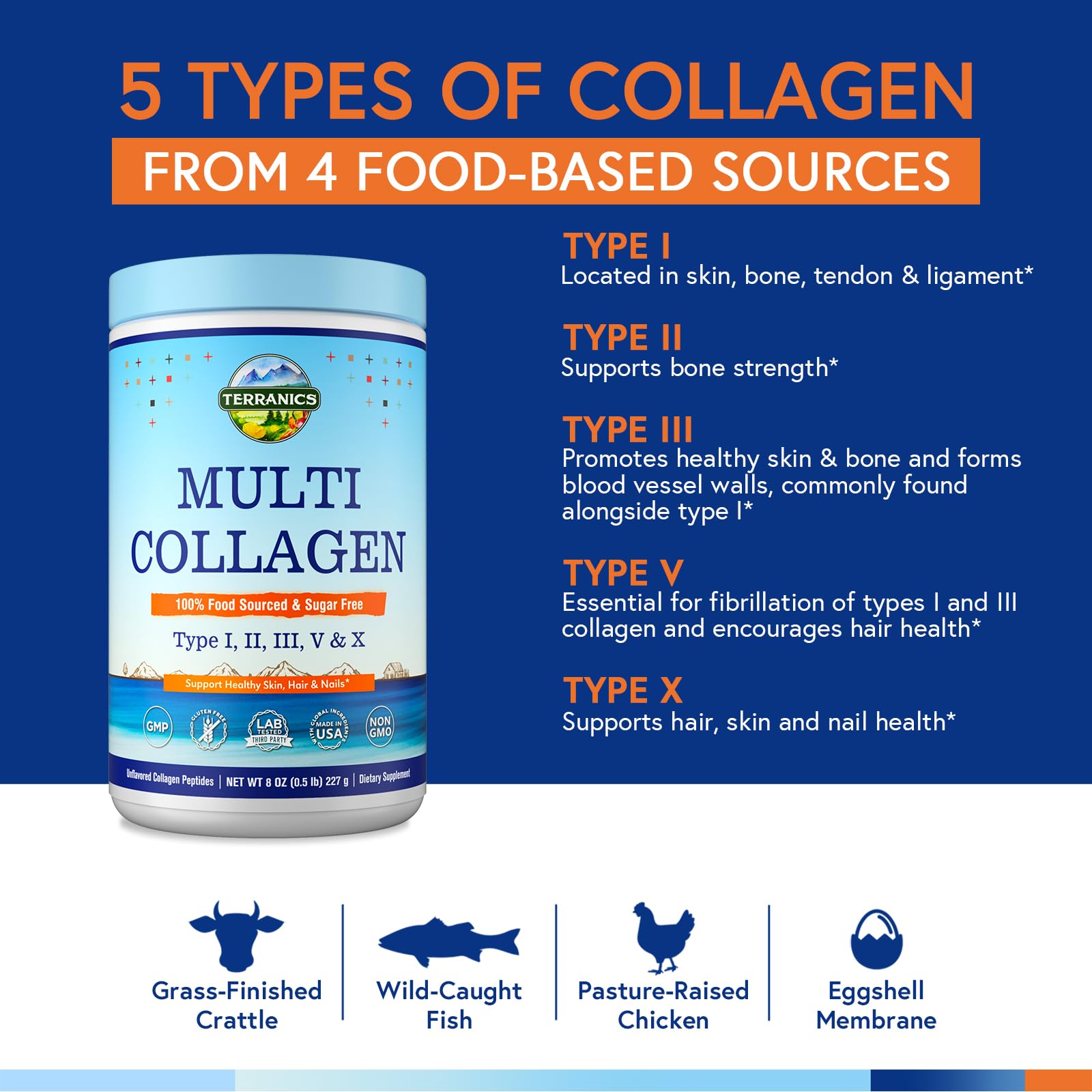 Sourced from wild-caught deep-sea fish collagen