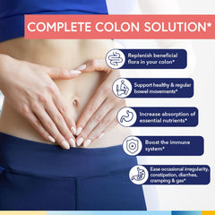 Close-up of Terranics colon care probiotic capsules