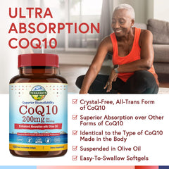 Double antioxidant support with CoQ10 and olive oil