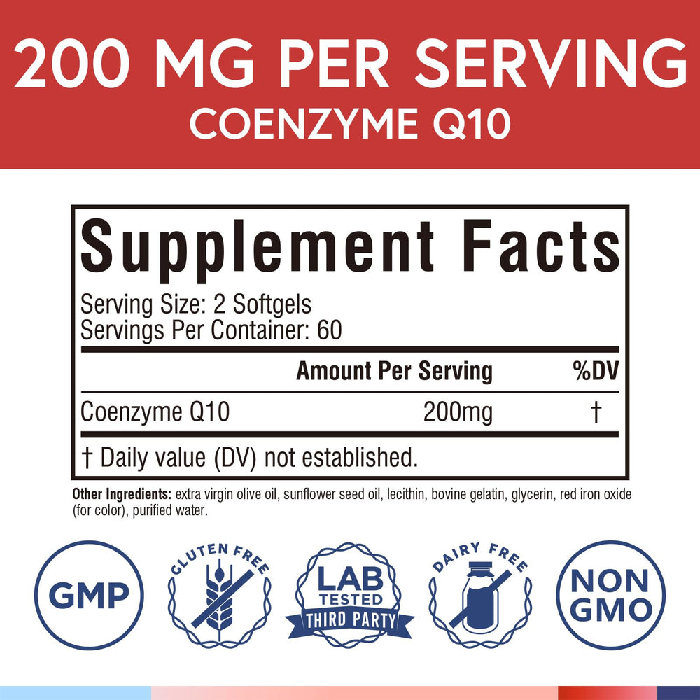 CoQ10 with extra virgin olive oil for enhanced absorption