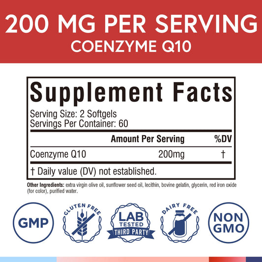 CoQ10 with extra virgin olive oil for enhanced absorption
