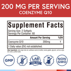 CoQ10 with extra virgin olive oil for enhanced absorption