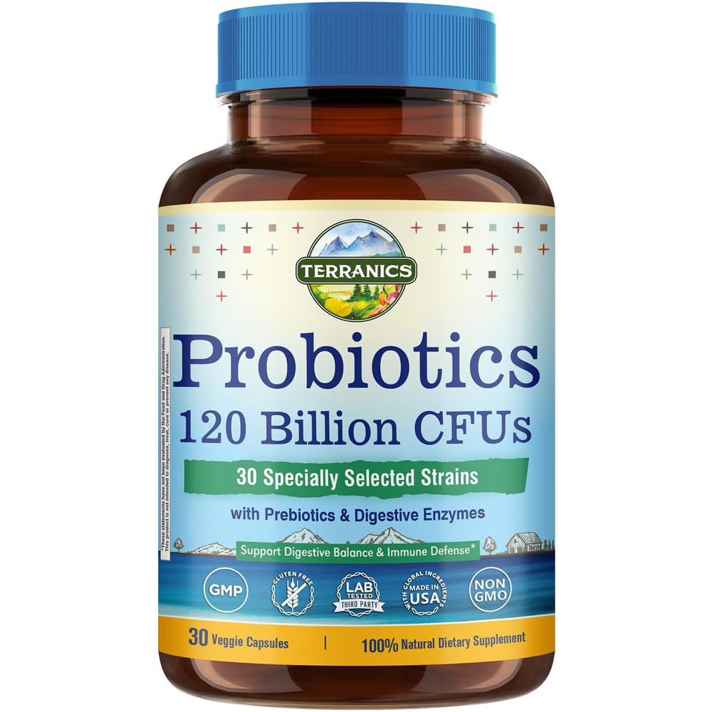 Terranics Probiotics 120 Billion CFU bottle