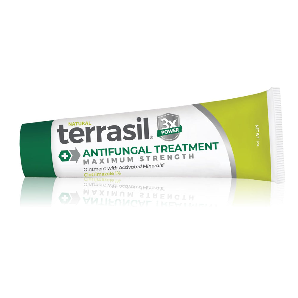 Terrasil antifungal cream 1oz tube suitable for targeted itching relief.