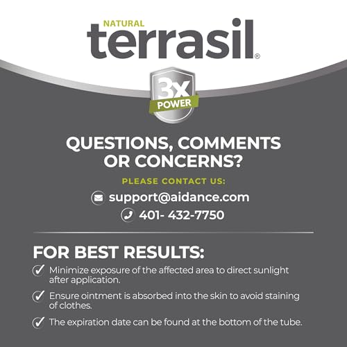 Terrasil Antifungal Cream size 1-7oz label communicates product quantity for home use.