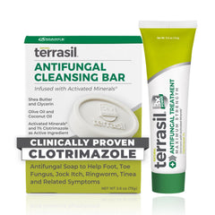 Terrasil antifungal kit packaging shows dual-product setup for convenient treatment