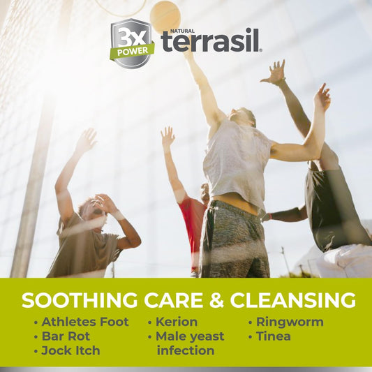 Terrasil Antifungal Soap Bar ingredients label with coconut oil and shea butter for moisturized skin
