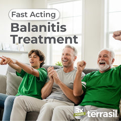 Terrasil Balanitis Relief applying cream to affected skin area for gentle comfort.