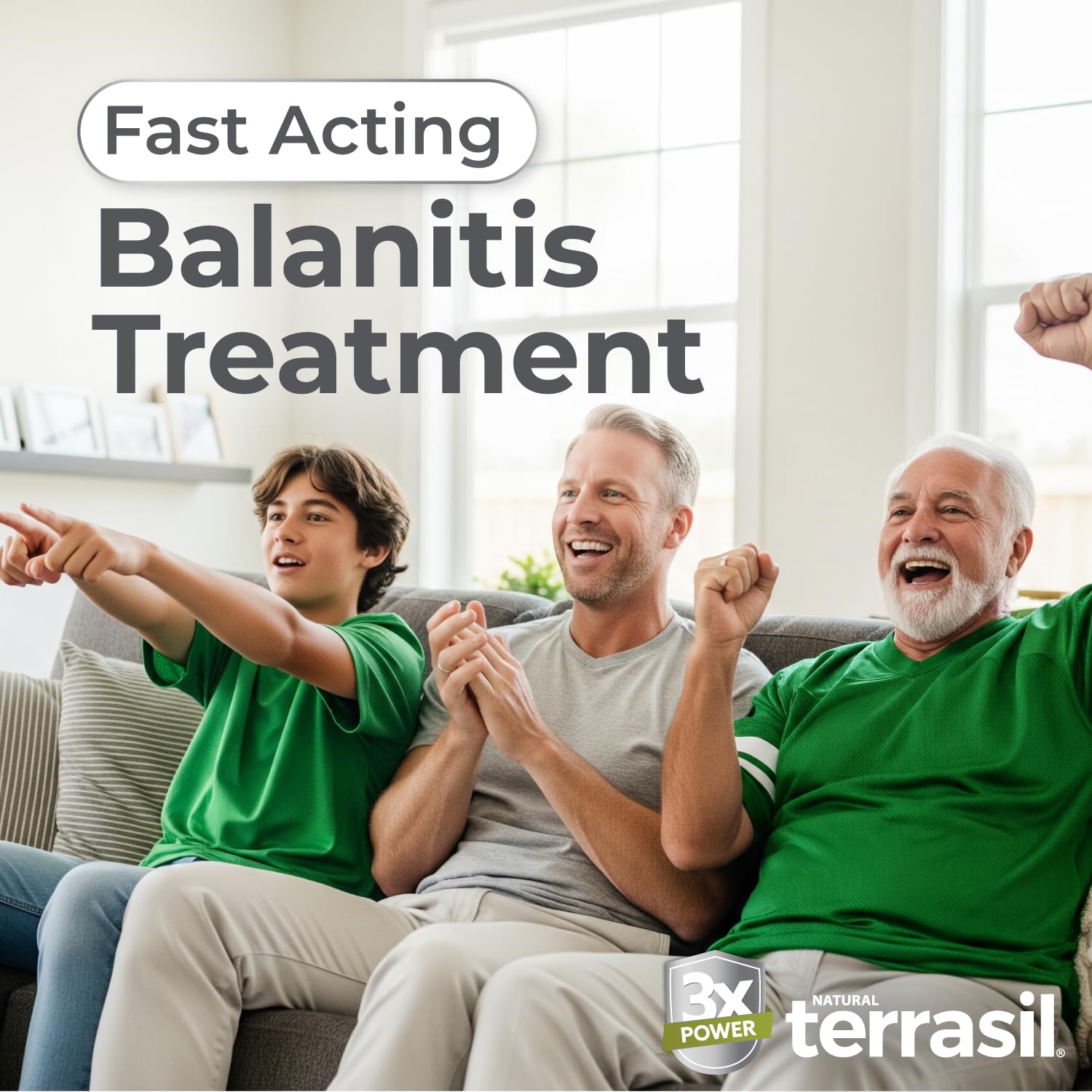 Terrasil Balanitis Relief ointment jar with natural ingredients for skin comfort.