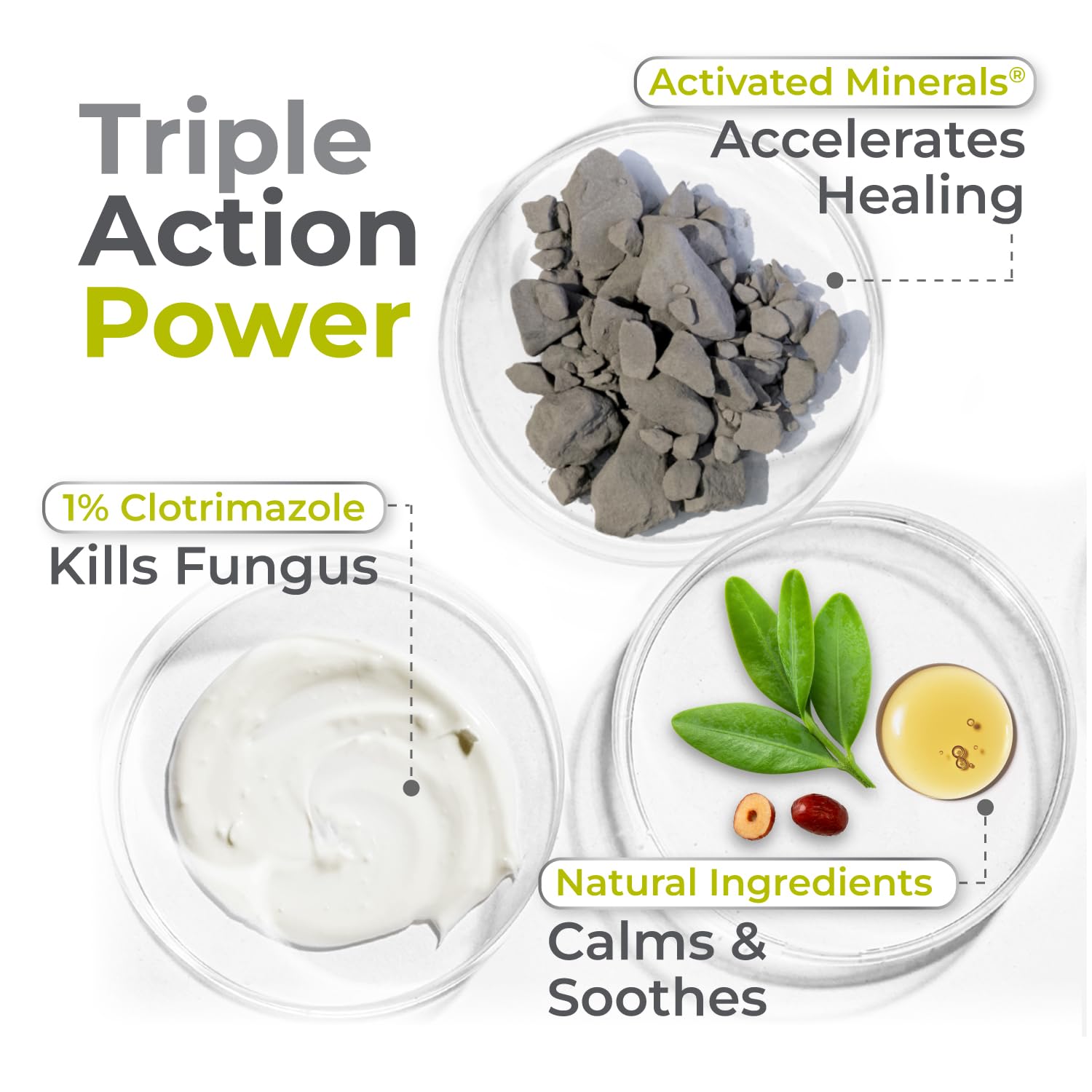 Terrasil natural ingredients like tea tree oil and peppermint offer cooling relief.