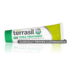 Terrasil Tinea Cream 1oz tube front for convenient at-home antifungal care