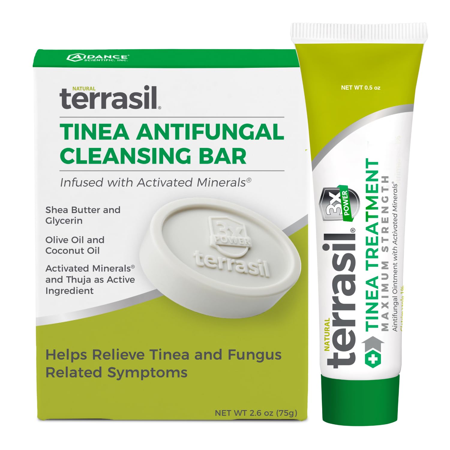 Terrasil Tinea Cream tube ready for targeted antifungal relief and soothing application
