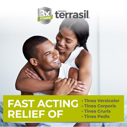 Terrasil Tinea Soap bar close-up highlights natural ingredients for daily care.