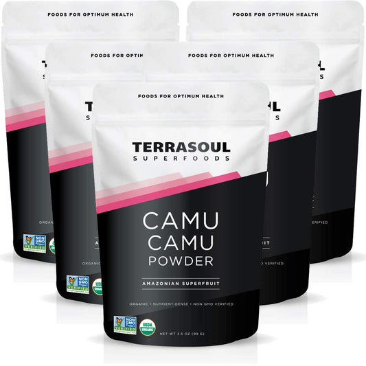Terrasoul Camu Camu Powder 17.5 oz Pack of 5 - front view
