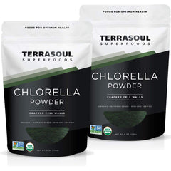 Terrasoul Chlorella Powder Cracked Cell Walls 12 oz 2 Pack - Front View