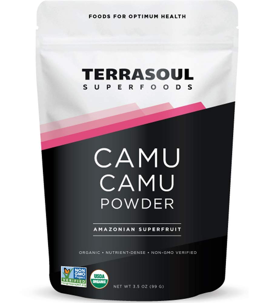 Terrasoul Organic Camu Camu Powder 3.5 oz jar label