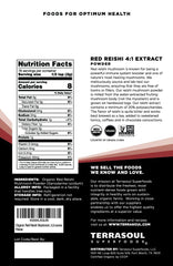 Terrasoul Organic Reishi Powder ingredient label