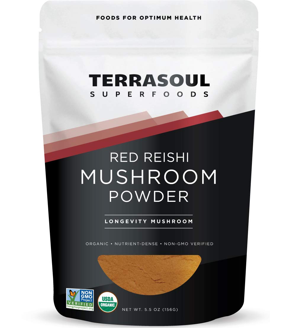 Terrasoul Reishi Mushroom Powder 4:1 Extract in a 5.5 oz pouch