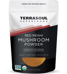 Terrasoul Reishi Mushroom Powder 4:1 Extract in a 5.5 oz pouch