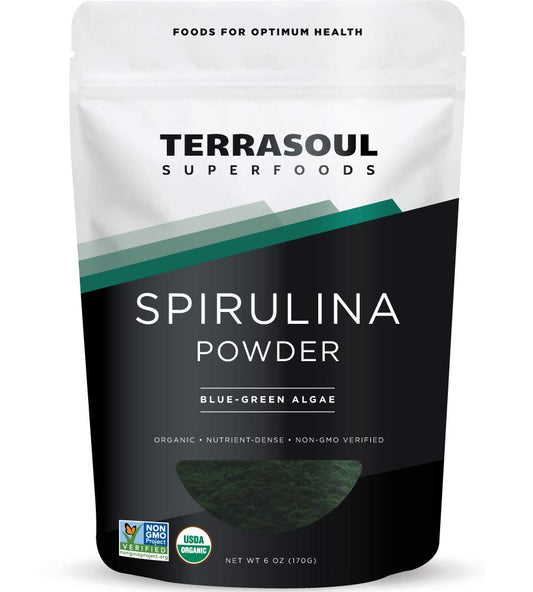 Terrasoul Spirulina Powder 6oz jar front view