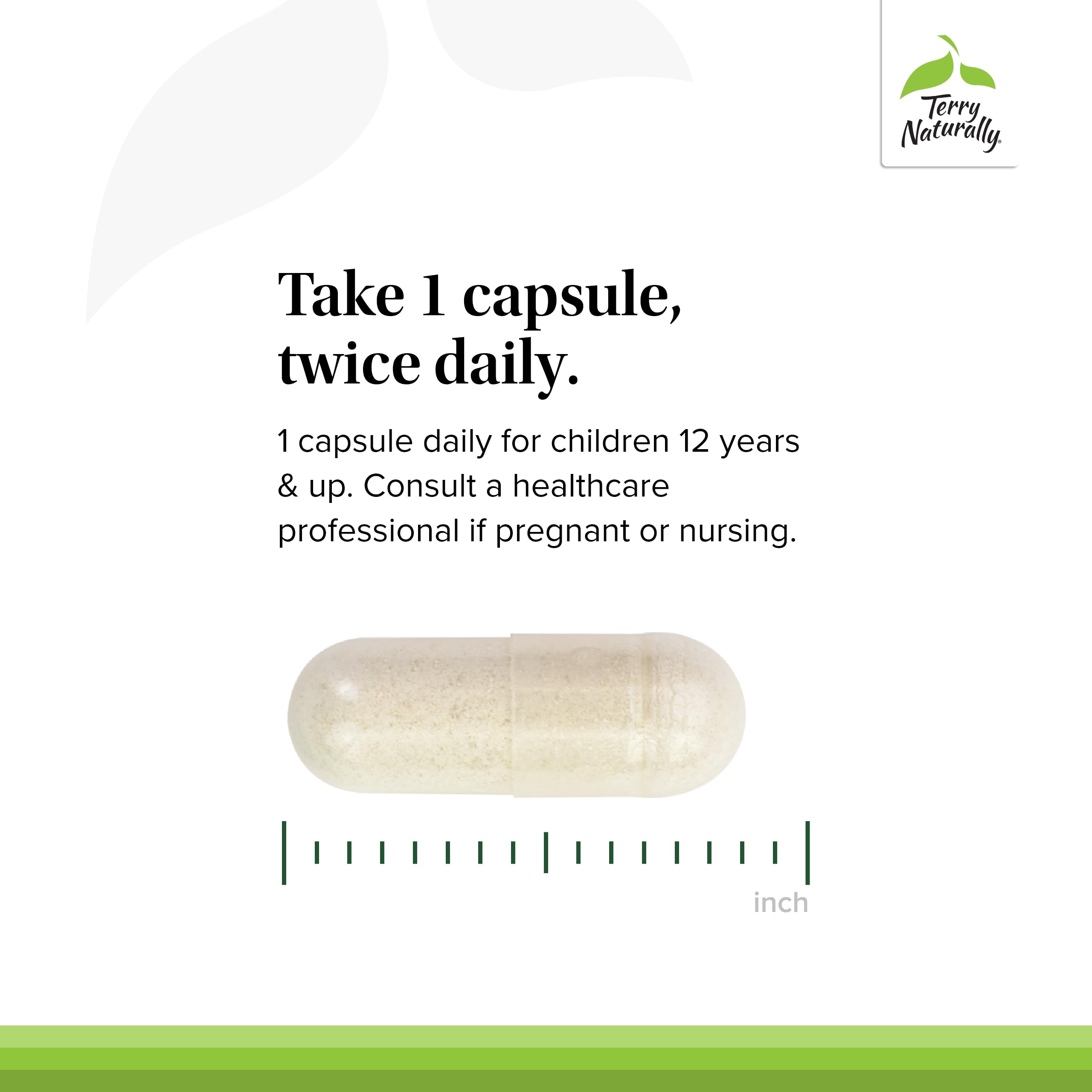 Product shot showing bottle with packaging and capsules
