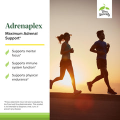 Terry Naturally Adrenaplex capsules closeup highlighting easy-to-swallow capsules.