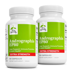 Bottle of Terry Naturally Andrographis EP80 Extra Strength